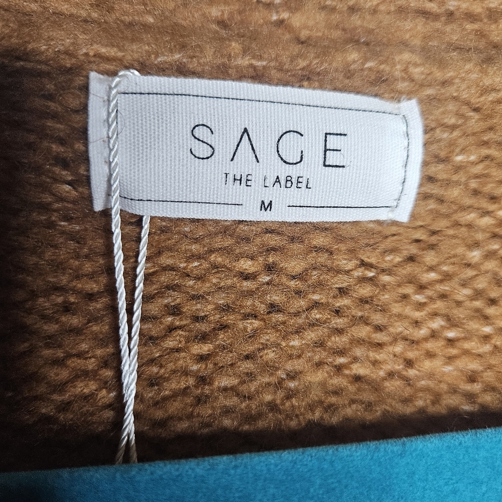 Sage Women's Chunky Tan Knit Cardigan - Picture 6 of 8